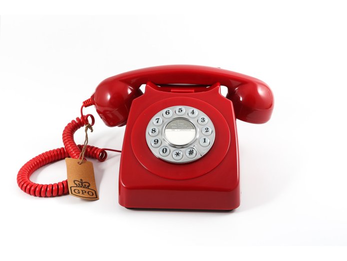 GPO 746 Retro Trykknaptelefon (Rød)