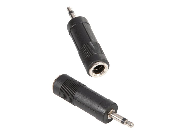 Adapter Audio Connector 6.3 mm Mono Jack Female to 3.5 mm Mono Jack