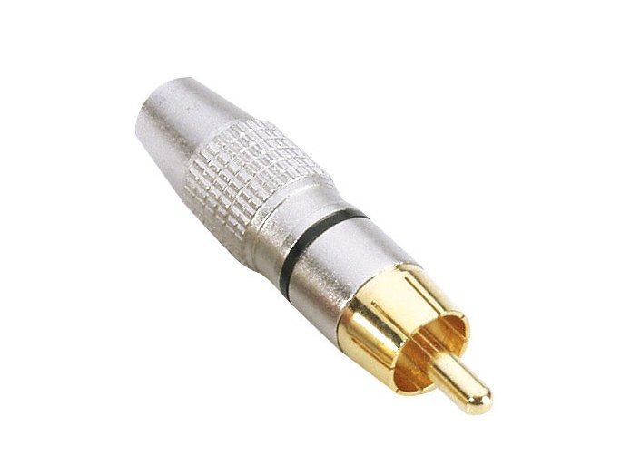 RCA Phono Plug Aluminium Guld kontakter