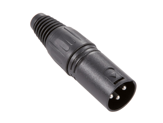 Cable Connector XLR Male Black