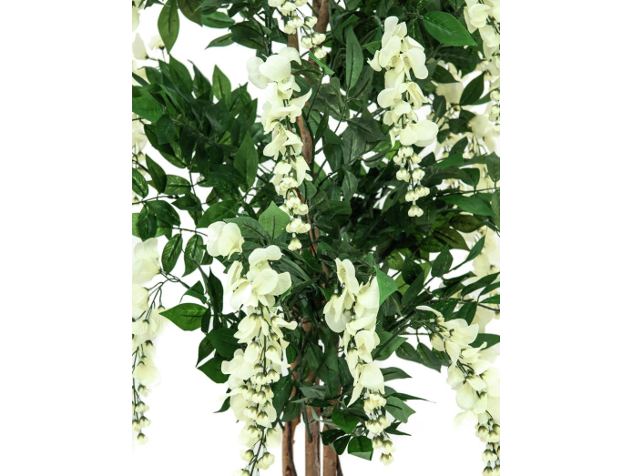 Artificial foliage, white, 150 cm