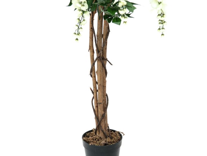 Artificial wisteria, white, 180cm