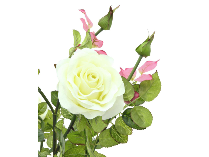 Artificial rose bush cream, 86cm