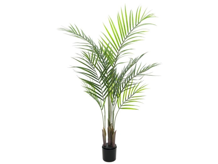 Kunstig Areca palme med store blader, 125cm