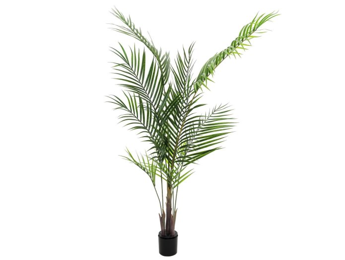 Kunstig Areca palme med store blader, 165cm
