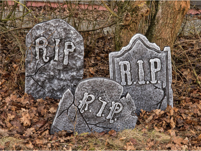 Halloween tombstone set
