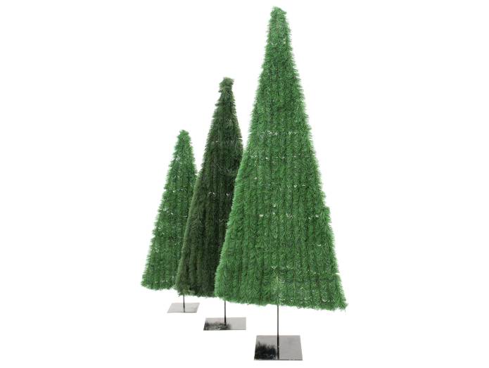 Kunstigt fladt juletræ, grøn, 150cm