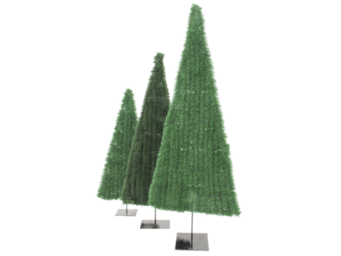 Fladt kunstigt juletræ, grøn, 180cm