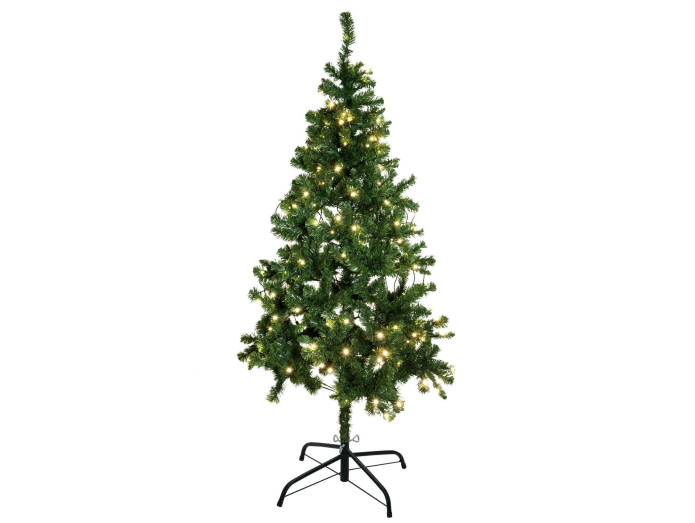 Kunstigt Juletræ med LED-lyskæde, 180cm