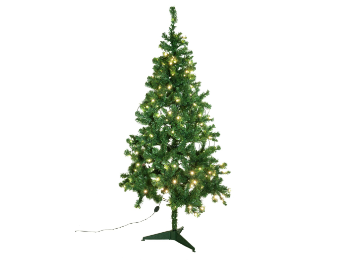 Kunstigt Juletræ med LED-lyskæde, 180cm