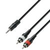 Adapter Kabel 3,5mm Jack Stereo til 2 x RCA Phono