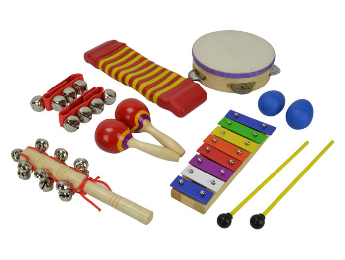 Børne percussion sæt med 7 dele