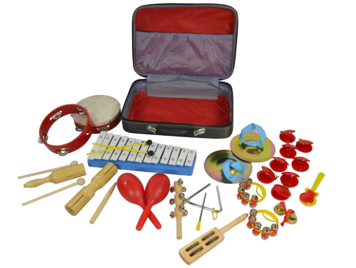 Multi Percussion set with 17 parts and box