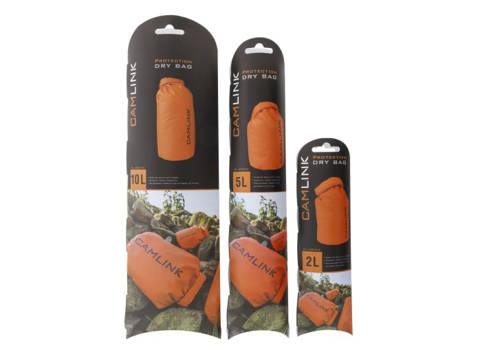 Outdoor Dry Bag Orange/Sort 10 l