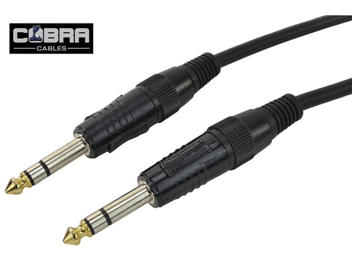 Cobra Signal Kabel 6.3 mm Jack stereo til 6.3 mm Jack stereo