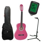DiMavery AC-303 Spanish Guitar 3/4 Starter Kit (Pink)