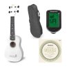 Reno RU150 Soprano Ukulele (White) Starter Kit