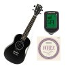 Reno RU300 Grand Concert Ukulele (svart) startpakke