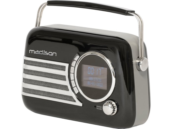 Madison Retro Radio med Bluetooth, FM og DAB (Sort)