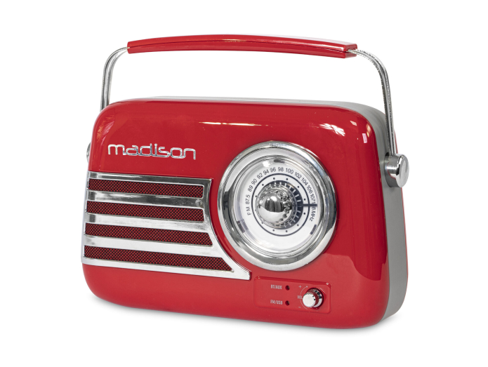 erstatte glemsom smykker Madison Retro Radio m. Bluetooth og FM (Rød) - Radio - Pioneershop.dk