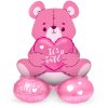 Folieballong med Base Bear 'It's a Girl' (rosa, 61 cm)