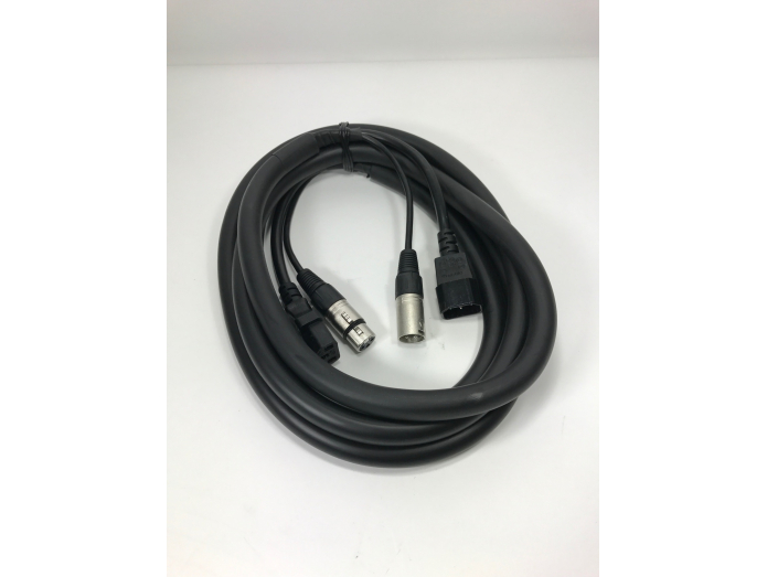 IEC & XLR combi cable (DMX)