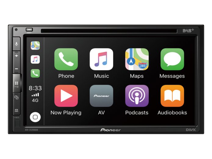 Pioneer AVH-Z5200DAB Multimediaafspiller m. Apple CarPlay, Android Auto