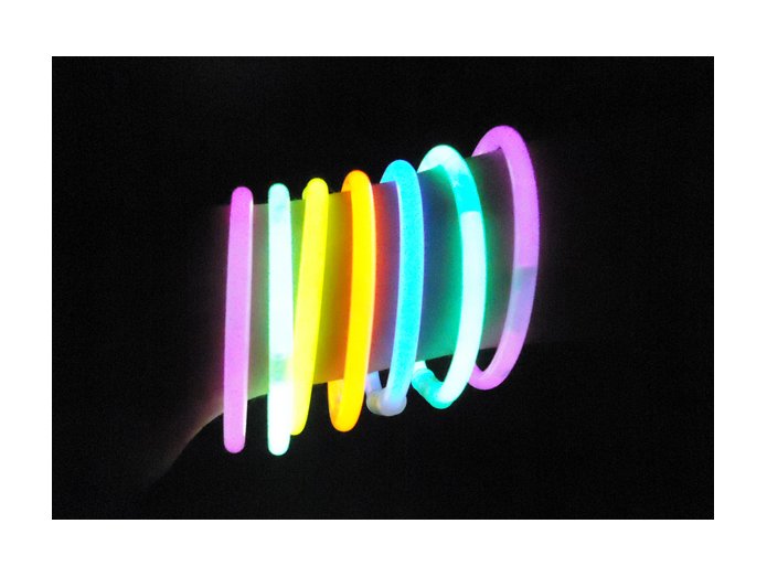 Glowstick bracelet, mixed colours, 100 pcs