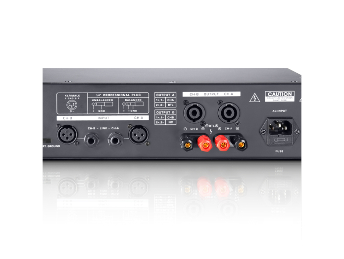 LD Systems DJ 300 Effektforstærker (2x100W, 8 Ohm)