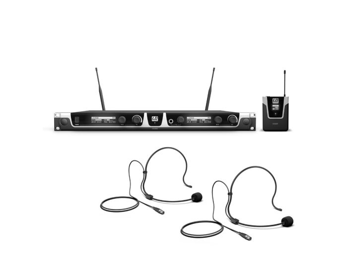LD Systems U508 BPH2 - Wireless Microphone System with 2 x Bodypack and 2 x Headset