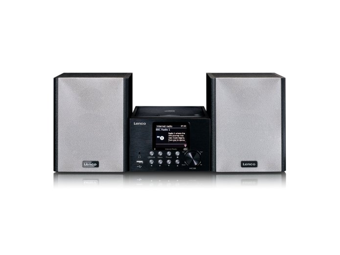 Lenco MC-250 MicroSet Mini Stereo &amp; Internet Radio (Sort/Sølv)