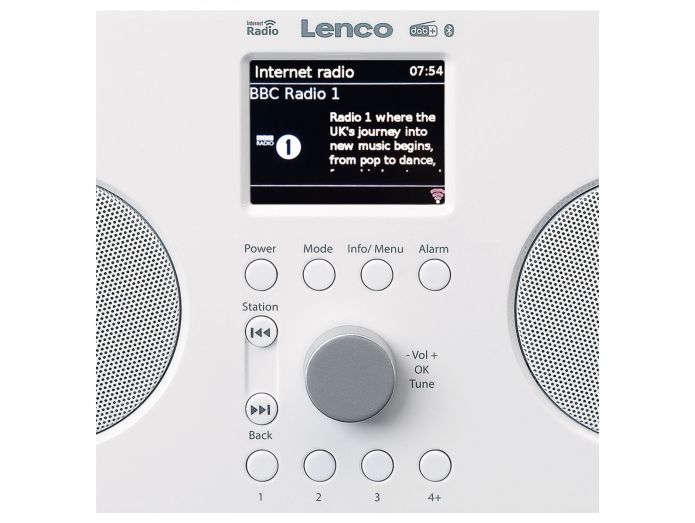 Lenco PIR-645 Internet Radio, Valkoinen | Täsmäämme hinnan | SoundStoreXL