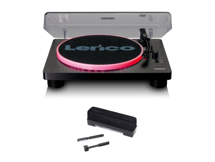 Lenco LS-50 LED Turntable Bundle (Black)