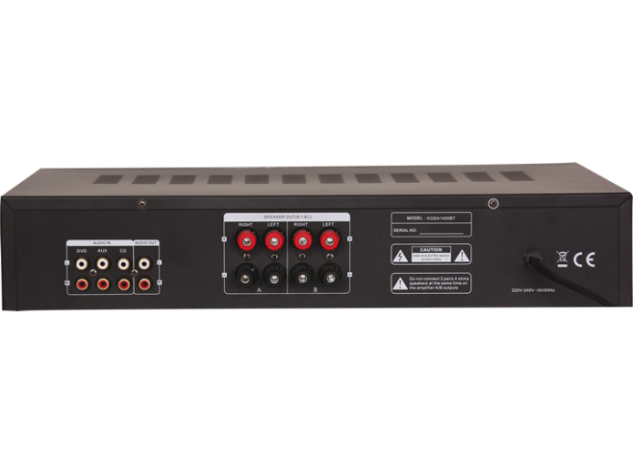 Madison HI-FI Stereo Forstærker 2 x 100 Watt - Sort