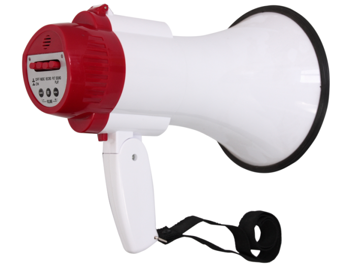 Megaphone 20W with USB and micro-SD
