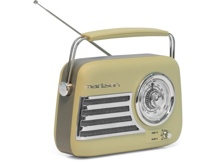 Madison Retro Radio m. Bluetooth og FM (Mat Oliven Grn)