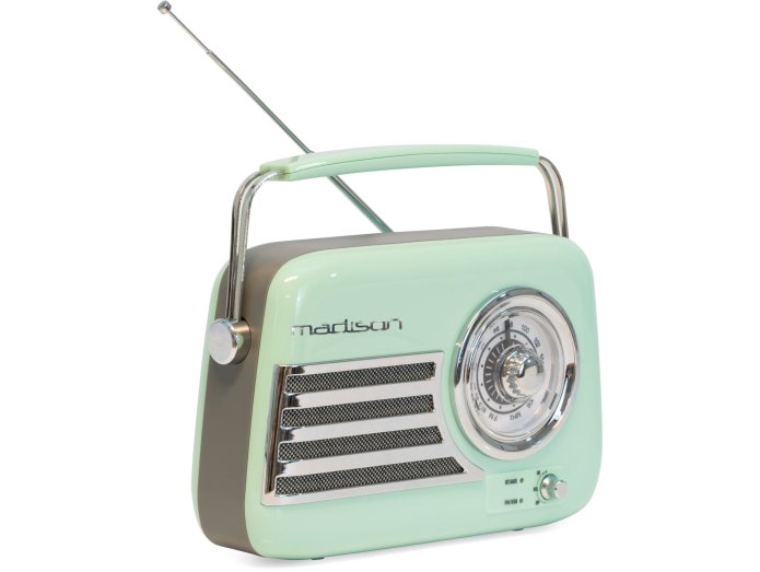 Madison Retro Radio m. Bluetooth og FM (Mint)