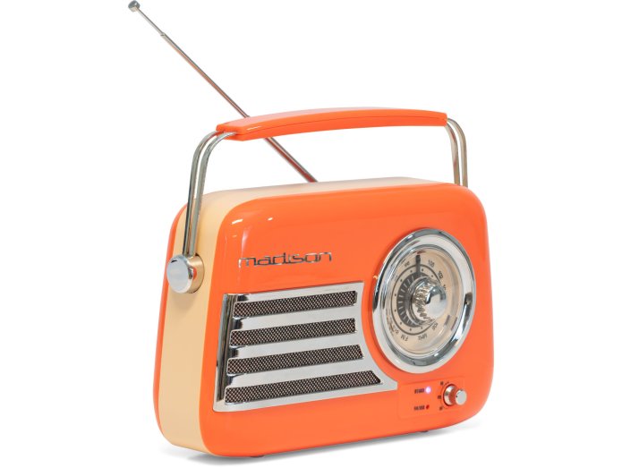 Madison Retro Radio m. Bluetooth og FM (Orange)