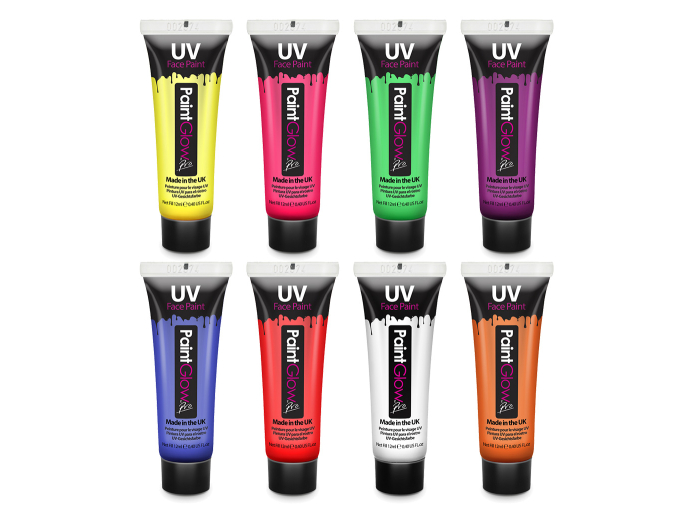 UV-maali kasvoille ja vartalolle 12 ml.