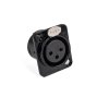 Perfex XLR Female Chassis Connector (Black)