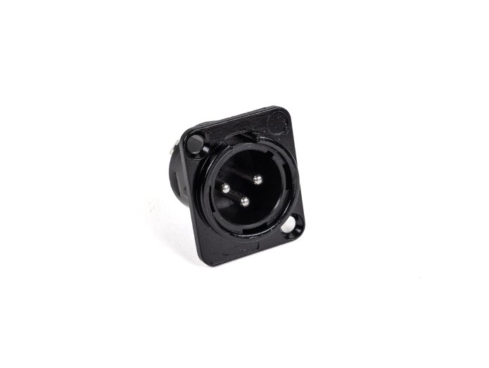 Perfex XLR Male Chassis Connector (Black)