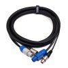 Perfex Powercon & XLR Multi-kabel (DMX, 3m)