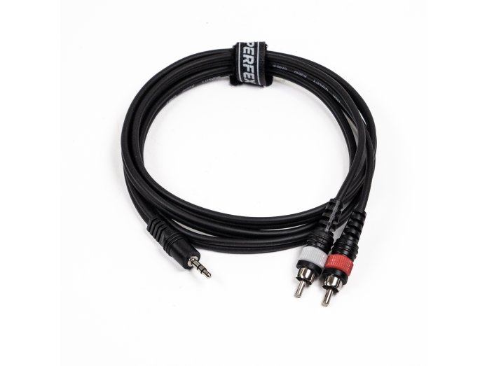 Perfex Minijack til 2 x RCA Phono Adapterkabel (1,5m)