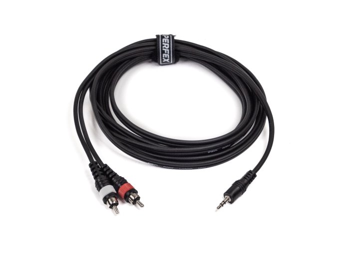 Perfex Minijack til 2x RCA Phono Adapterkabel (3m)