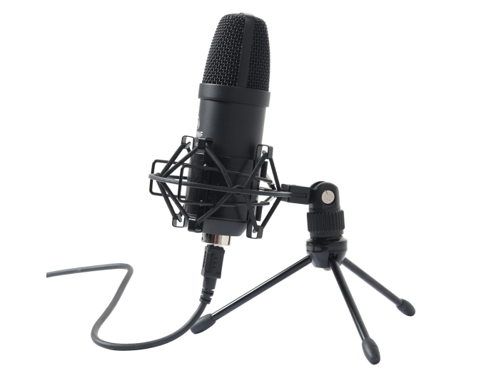 Devine Gamer og Podcaster USB Mikrofon (Sort)