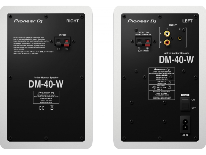 Pioneer DJ DM-40-W Active Study Monitors