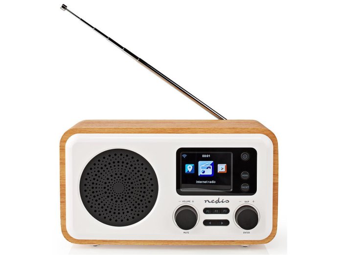 Internet Radio m. FM/DAB+/Bluetooth (Hvid, Træ)