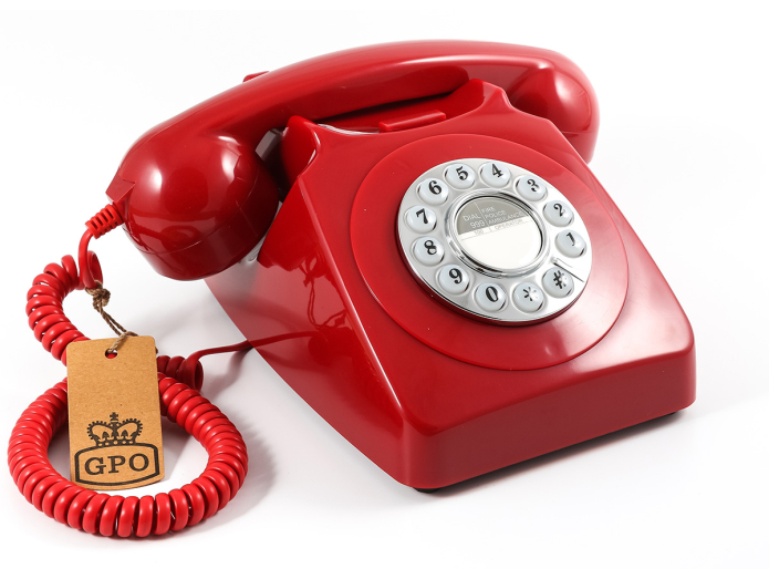 GPO 746 Retro Trykknaptelefon, rød