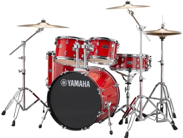 Yamaha Rydeen Studio Trommesæt inkl. Hardwarepakke og Bækkener (Hot Red)
