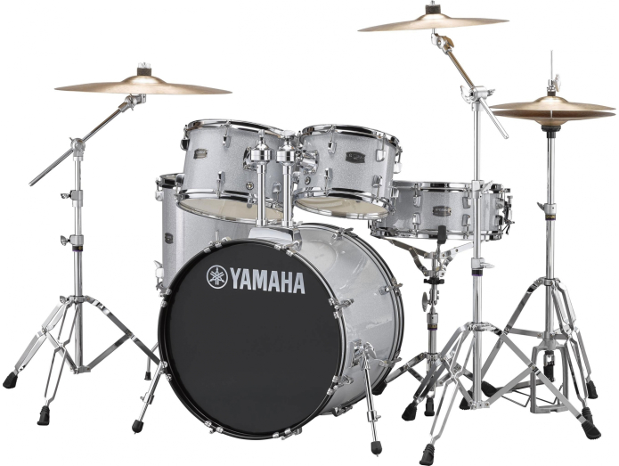 Yamaha Rydeen Standard Trommesæt inkl. Hardwarepakke og Bækkener (Sølv Glitter)